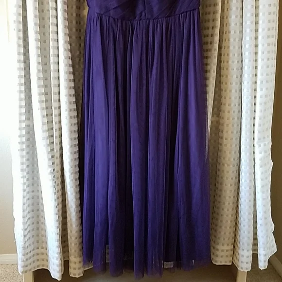 White by Vera Wang Purple Strapless Prom Wedding Gown Size 4 - Picture 5 of 10